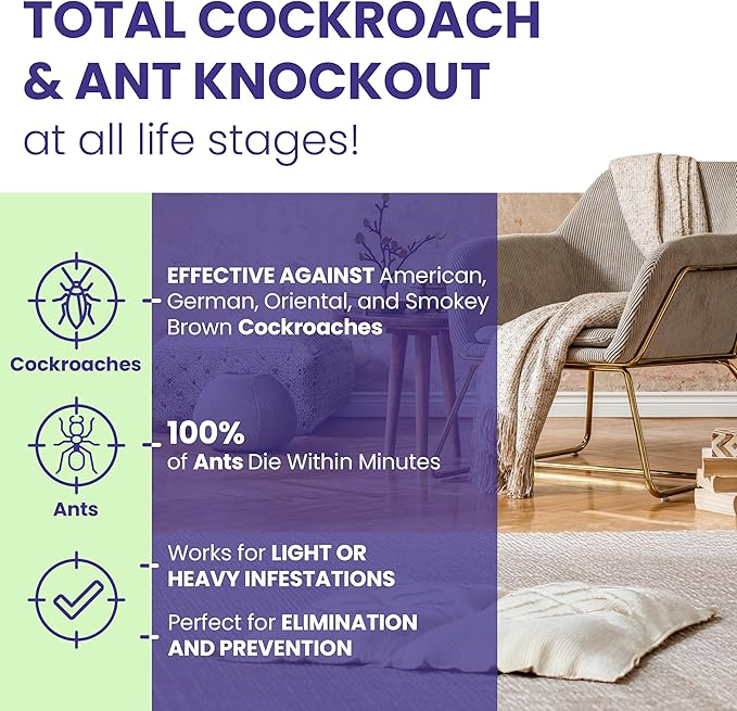 Home Insect Pest Control Spray 16oz – Kills & Repels Fleas, Ticks, Ants, Roaches, Spiders, Bed Bug and More on Contact with Peppermint Oil; Natural Safe and Effective Indoor & Outdoor Solution