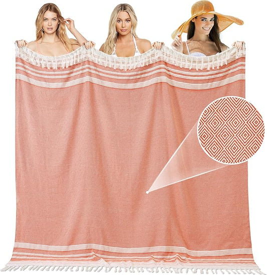 Large Throw Blanket Yoga Blanket Turkish Beach Towel Women Birthday 60th 50th 40th 30th Ideas Mother Day Grandma Nana Wife Sister Girlfriend Her Female Boss Teacher Father Husband Son
