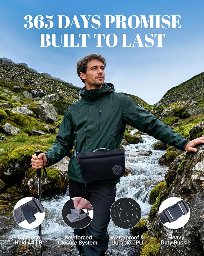 niphean IPX7 Waterproof Fanny Pack with Magnetic One-Hand Closure, Durable Waterproof Dry Bag Kayaking Accessories, Paddle Board, Beach Cruise Essentials, 2.5L Phone Pouch Dry Bags for Men & Women