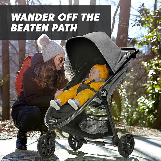 Baby Jogger City Mini GT2 All-Terrain Lightweight Stroller with Forever Air Tires One-Hand Fold and All-Wheel Suspension Pike Exclusive Includes Belly Bar Leatherette Handlebar & Premium Fabric