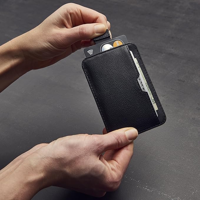 Vaultskin CHELSEA Mens RFID Blocking Slim Leather Card Wallet - Minimalist Front Pocket Cardholder