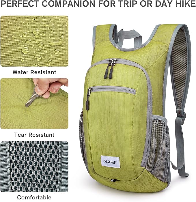 G4Free 10L/15L Hiking Backpack Lightweight Packable Hiking Daypack Small Travel Outdoor Foldable Shoulder Bag