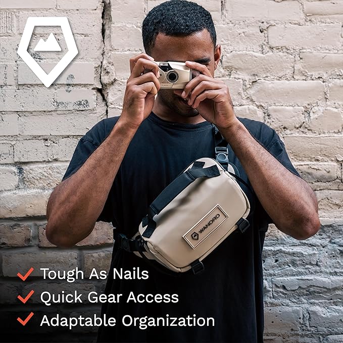 WANDRD ROGUE V1 3L Sling: Compact Camera Sling and Crossbody Bag with Fast Access, 3-Way Carry– Lightweight Everyday Bag Great for Travel, Photography, and Daily Use (Yuma Tan)