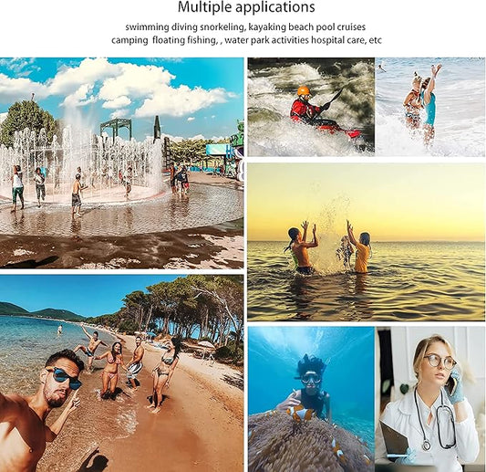 wellhouse Waterproof Phone Pouch, Waterproof Phone Case for iPhone 16 15 14 13 12 Pro Max XS Samsung, IPX8 3D Cellphone Dry Bag Beach Essentials (1 Pack - Light Blue7.0, 7 inch)