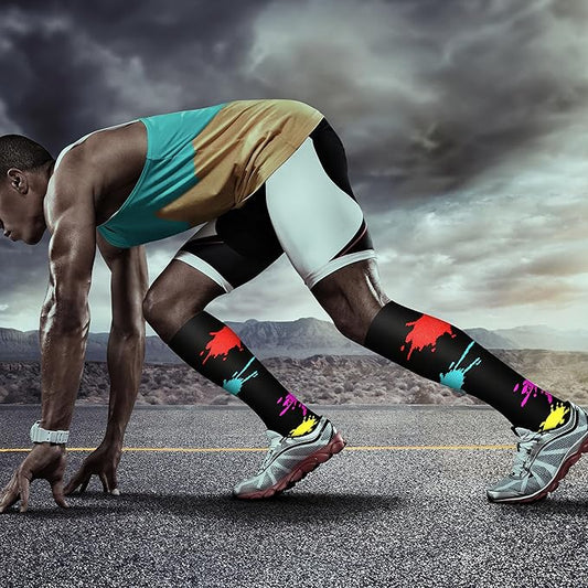 QUXIANG Copper Compression Socks for Women & Men Circulation (8 Pairs) - Best for Running Athletic Cycling - 15-20 mmHg