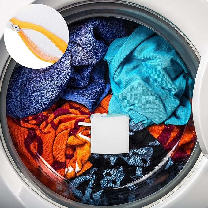 ibasenice 6pcs Laundry Bag for Delicate - Mesh Laundry Wash Bag - Zippered Small Net 5.50X4.72" For Washing Machine Clothes Socks And Intimates