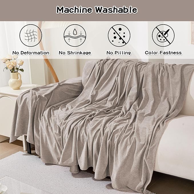 MEETSKY Couch Cover for 2 Cushion Sofa, Washable Cat Scratch Proof Sofa Covers Love Seat L Shape Soft Sectional Sofa Slipcover Furniture Protector for Dogs Pets Kids, 71" x 118", Oat