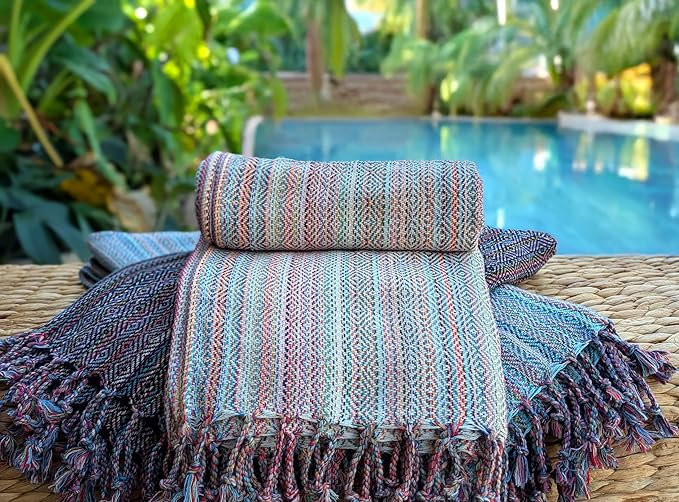 Refinery No. 1 Turkish Beach Towel, Oversized Quick Dry Lightweight, Sand Free, Pool and Swim Towel (Mint)