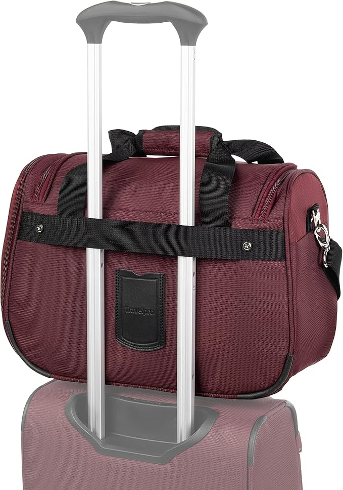 Travelpro Maxlite 5 Softside 2pc Set Expandable Carry On Luggage with 4 Spinner Wheels/Soft Underseat Tote, Lightweight Suitcase, Men and Women, Burgundy