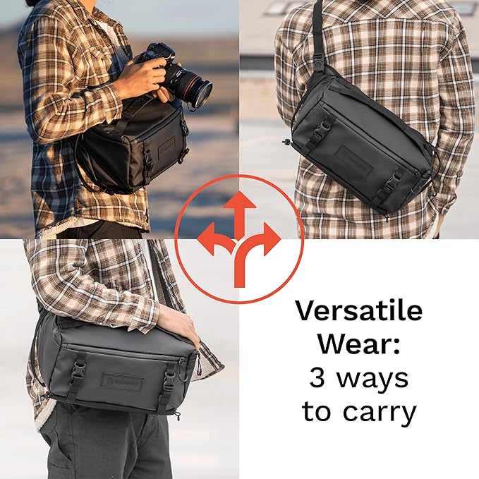 WANDRD ROGUE V1 9L Sling: Compact Camera Sling and Crossbody Bag with Fast Access, 3-Way Carry– Lightweight Everyday Bag Great for Travel, Photography, and Daily Use (Aegean Blue)