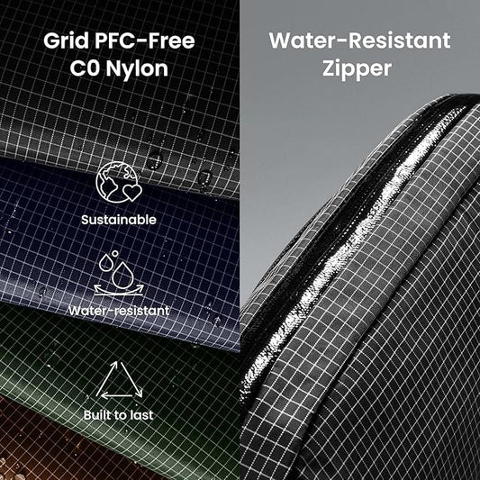 tomtoc Electronics Organizer Travel Case Performance, Water Resistant Bag Cable Tech Pouch Accessories, Carry Storage for Cord, Phone, Cables, Airpods, USB Flash Drive, Daily Items