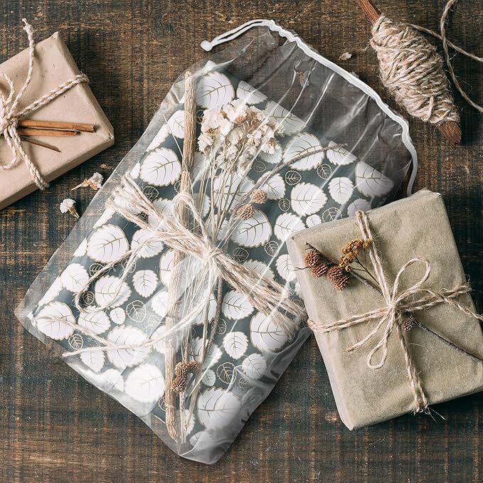 Clear Drawstring Travel Bag for Shoes. Waterproof Dust Bags for Shoes with Double Cotton Drawstrings. 2 mil PE Plastic Drawstring Bags for Packing, Storage