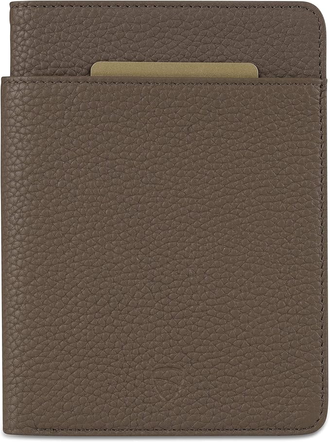 Vaultskin Leather Passport Holder, Slim RFID Blocking Travel Wallet for Men and Women, Fits Passport, Credit Cards, ID, Cash, Passport Cover Ideal Travel Accessories with Gift Box (Kensington)
