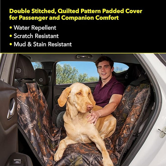Meadowlark Premium Hammock Dog Car Seat Cover Back Seat, Pet Cover Car Seat Protector, Non-Slip, Dog Stuff, Anti Shock, Water Repellant, Pet Car Seat Cover for Dogs w/Seat Belt & 2 Headrest Covers