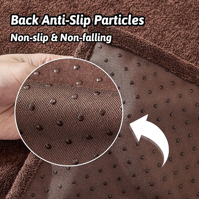 MEETSKY Couch Cover Washable for 2 Cushion Sofa, Cat Scratch Proof Furniture Protector Love Seat L Shape Couch Covers Soft Sectional Sofa Cover for Dogs Pets, 71" x 118", Chocolate