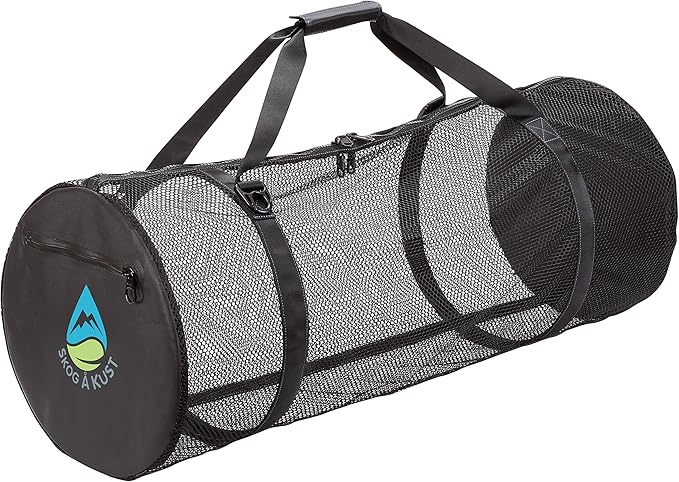 Skog Å Kust SCUBASak Collapsible Mesh Duffle Bag with Exterior Waterproof Pocket