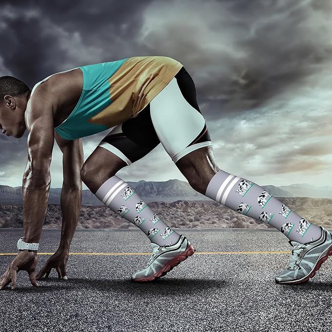 QUXIANG Copper Compression Socks for Women & Men Circulation (8 Pairs) - Best for Running Athletic Cycling - 15-20 mmHg