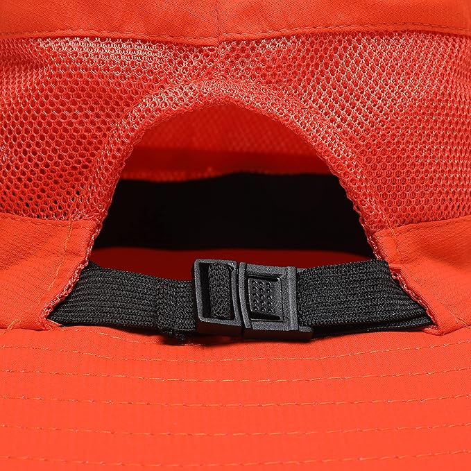 Womens Summer Sun Hat Beach Hat Wide Brim Outdoor UV Protection Hat Foldable Cool Mesh Ponytail Bucket Hat