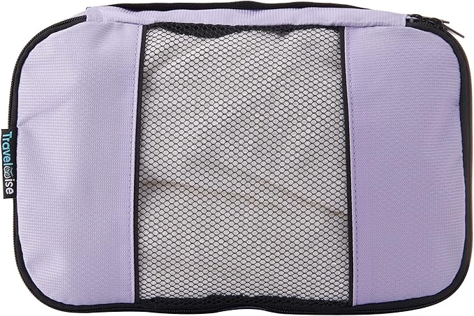 TravelWise Luggage Packing Organization Cubes 5 Pack, Lavender, 2 Small, 2 Medium, 1 Large (TWPC-27)