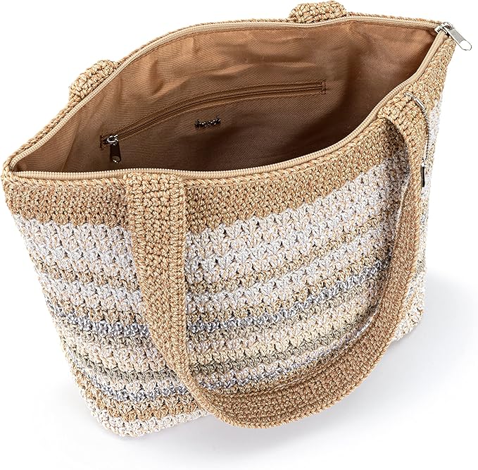 The Sak Casual Classics Tote Bag - Hand Crochet Woman's Purse For Everyday, Travel, Beach Bag - Handbag With Shoulder Straps