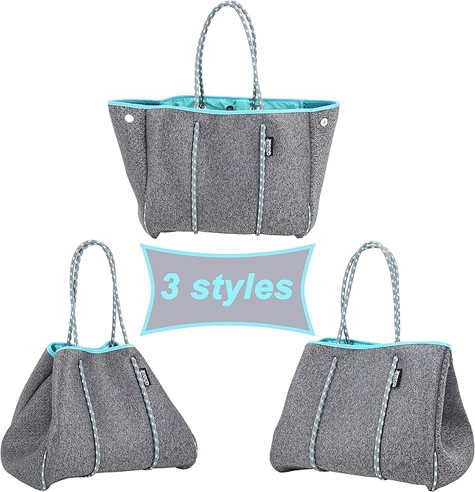 QOGiR Neoprene Multipurpose Beach Bag Tote with Inner Zipper Pocket … … … …