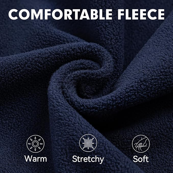 cyeollo Dog Sweaters for Large Dogs, Pullover Dog Fleece Jacket Turtleneck Sweatshirt Stretchy Vest Warm Lightweight Winter Clothes, Navy Blue XXXL