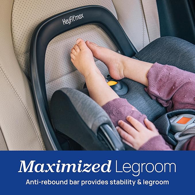 Chicco KeyFit Max Zip ClearTex Infant Car Seat and Base, Rear-Facing Seat for Infants 4-30 lbs., Infant Head and Body Support, Compatible with Chicco Strollers, Baby Travel Gear | Apex/Black