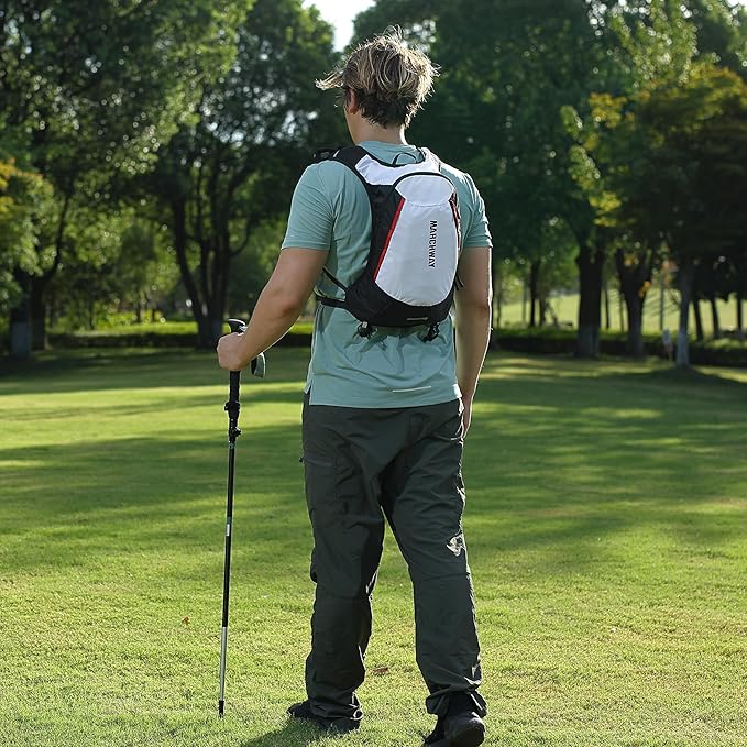 MARCHWAY Ultralight Hydration Backpack with 3L TPU Water Bladder, Sleek High-Capacity Day Pack for Cycling, Hiking, Running, Backpacking, Travel