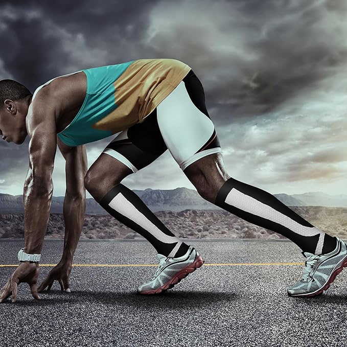 QUXIANG Copper Compression Socks for Women & Men Circulation (8 Pairs) - Best for Running Athletic Cycling - 15-20 mmHg