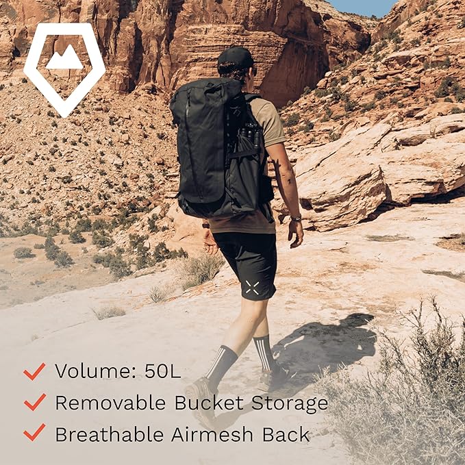 WANDRD FERNWEH 50L Backpacking Bag: Adventure Pack with 6-Point Fit, Side Access, Hydration & Laptop Sleeve (Bag Only)