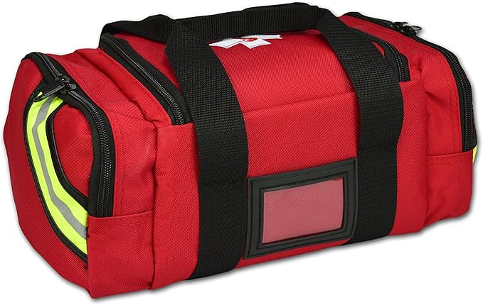 Lightning X Value Compact Medic First Responder EMS/EMT Stocked Trauma Bag w/Basic Fill Kit A - RED