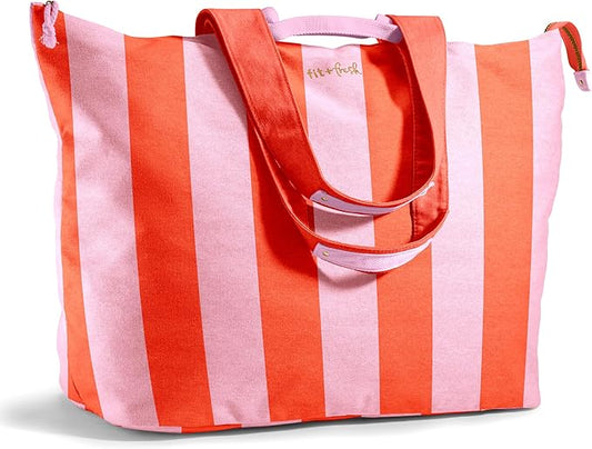 Fit & Fresh Large Beach Bag for Women - Extra Large Travel Tote With Pockets