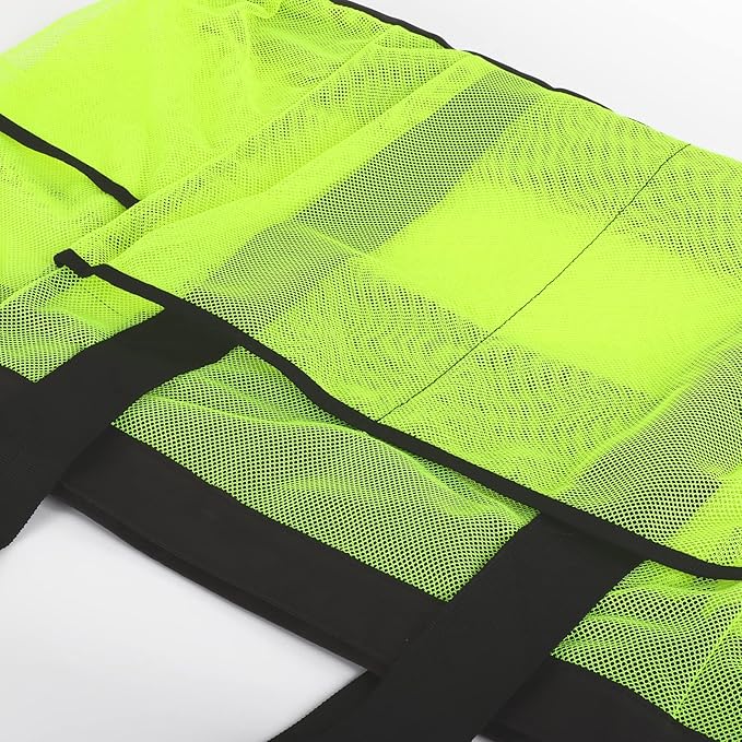 Extra Large Beach Bag Mesh Tote with Zipper and Pockets Ideal for Your Family Cruise/Beach Vacation Essentials