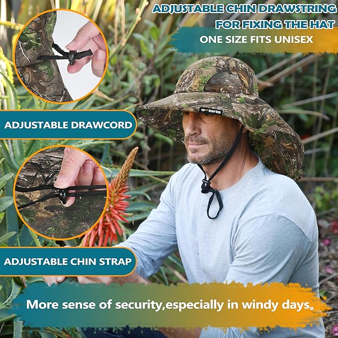 Solaris Sun Hat with Neck Flap, UPF 50 Sun Protection Lightweight Sun Cap for Men Women, Wide Brim Hat for Fishing Hiking