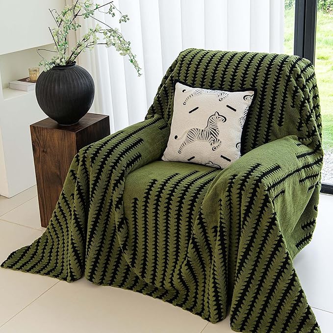 Non Slip Couch Covers for Cushion Couch Sofa, Pet Friendly Sofa Covers Washable, Heavy Duty Scratch Resistant Furniture Cover for Dogs, 71" x 91", Green