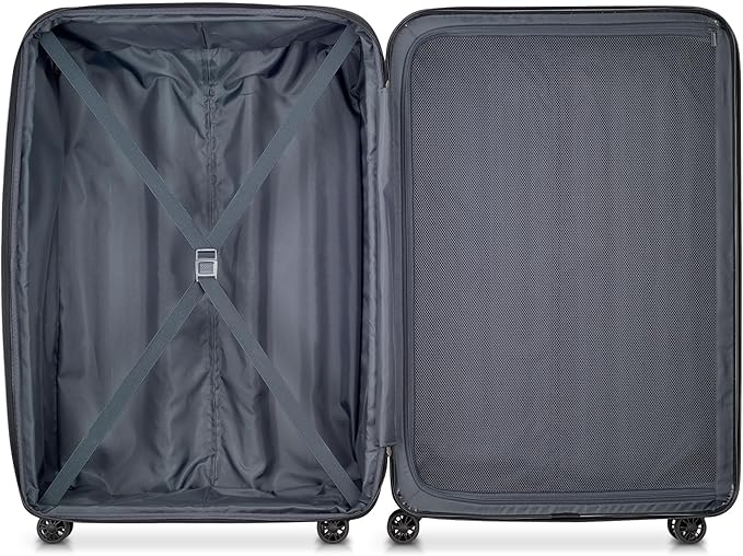 DELSEY PARIS Helium Aero Hardside Expandable Luggage with Spinner Wheels, Brick Red, Checked-Large 28 Inch