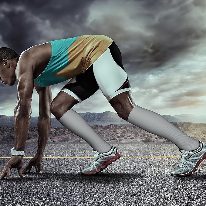 QUXIANG Copper Compression Socks for Women & Men Circulation (8 Pairs) - Best for Running Athletic Cycling - 15-20 mmHg