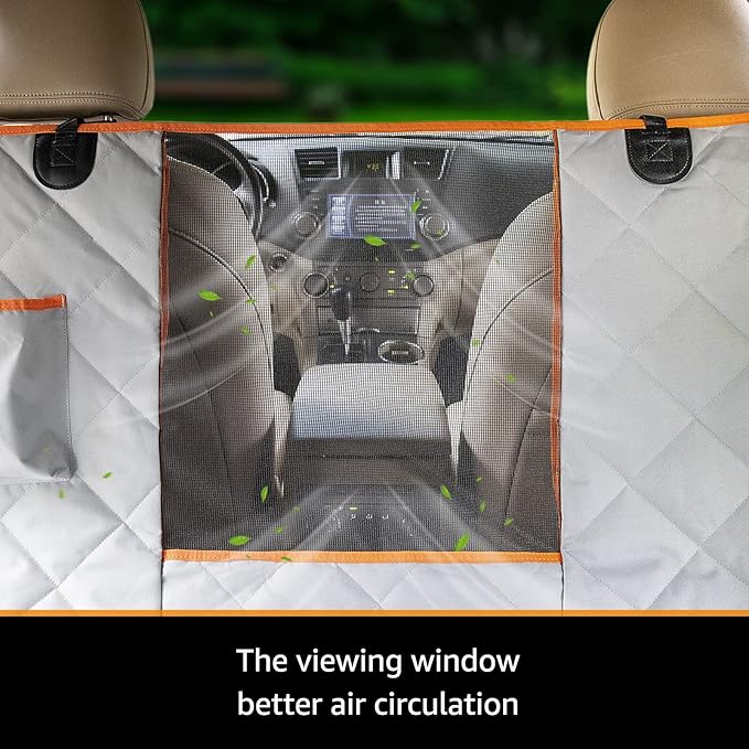 iBuddy Dog Seat Covers for Trucks 100% Waterproof Car Hammock for Truck Back Seat Durable X-Large Dog Seat Cover Against Dirt and Fur Machine Washable Pet Seat Cover for Trucks and Large SUVs