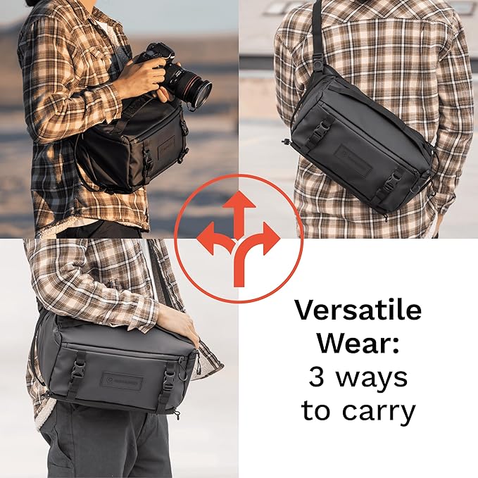 WANDRD ROGUE V1 9L Sling: Compact Camera Sling and Crossbody Bag with Fast Access, 3-Way Carry– Lightweight Everyday Bag Great for Travel, Photography, and Daily Use (Dallol Yellow)