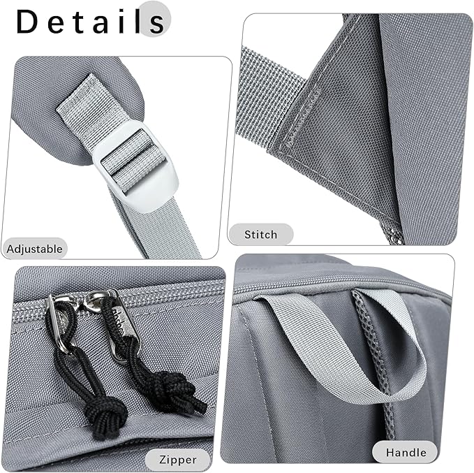 abshoo 29L Backpack for School College Bookbag Middle High School Backpacks Casual Daypack Travel Backpack (Grey)