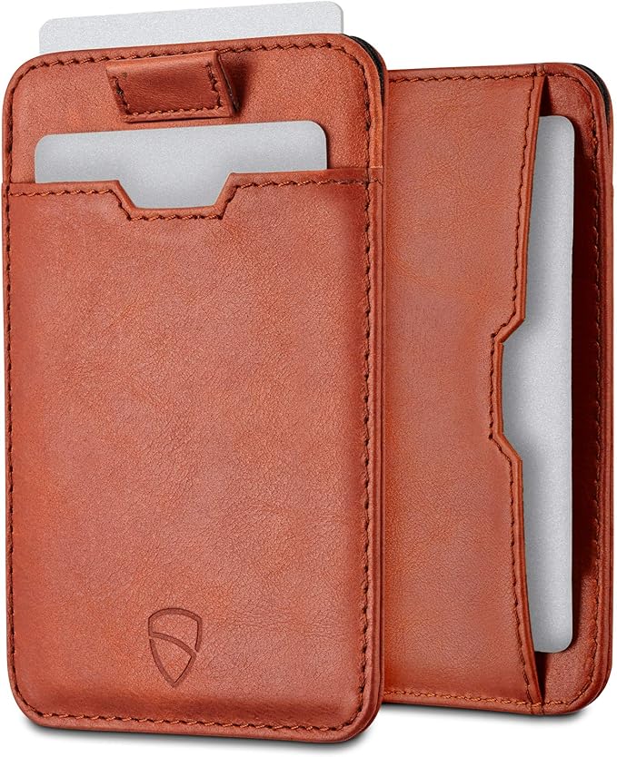 Vaultskin CHELSEA Mens RFID Blocking Slim Leather Card Wallet - Minimalist Front Pocket Cardholder