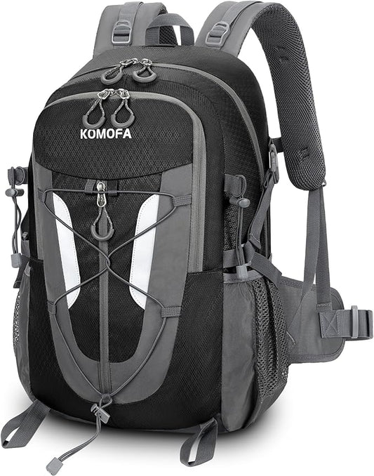 Hiking Backpack 30L Lightweight Travel Daypack Small Day Pack for Men Women Outdoor Camping Backpacking, Black