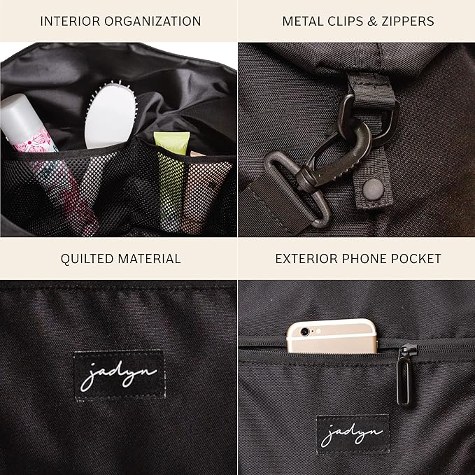 Jadyn Lola Travel Bag, Weekender/Overnight Duffel, Gym Tote Bag for Women, Men