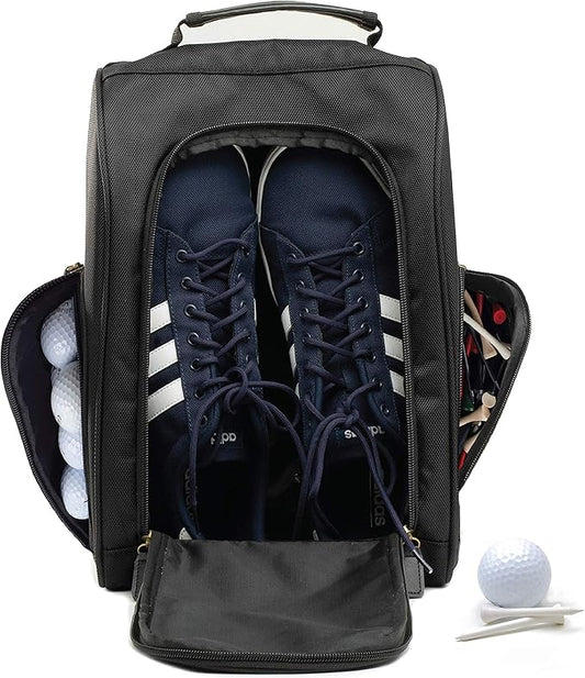 Athletico Executive Golf Shoe Bag With Luggage Tag (Black)