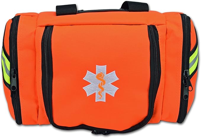 Lightning X Value Compact Medic First Responder EMS/EMT Stocked Trauma Bag w/Basic Fill Kit A - Orange