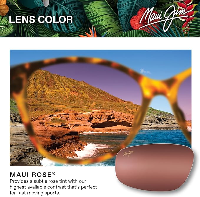 Maui Jim Polarized Women's Punchbowl Rectangular Sunglasses