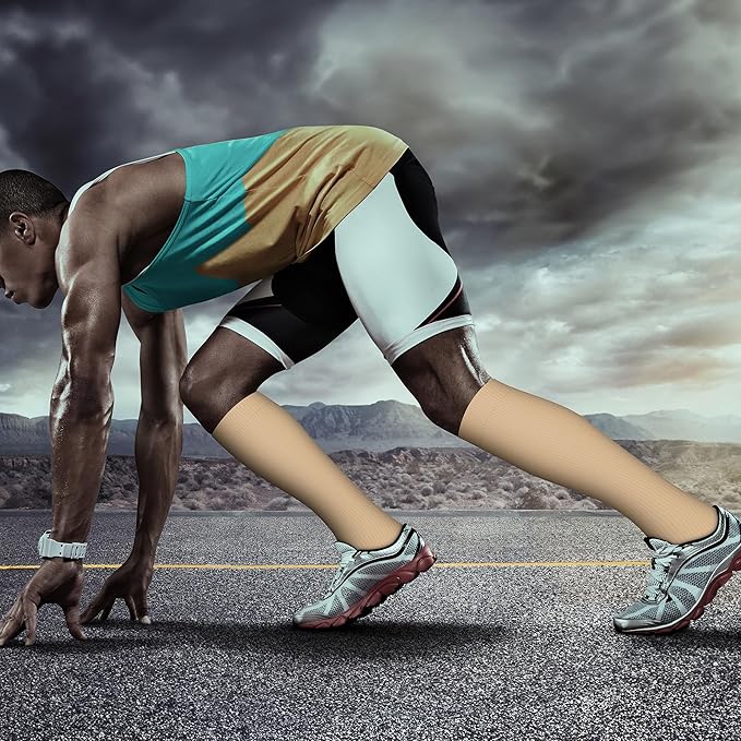 QUXIANG Copper Compression Socks for Women & Men Circulation (8 Pairs) - Best for Running Athletic Cycling - 15-20 mmHg