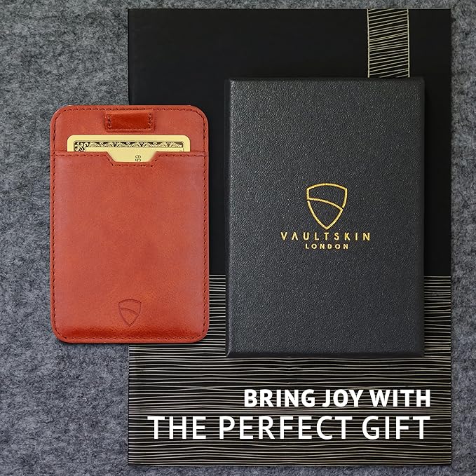 Vaultskin CHELSEA Mens RFID Blocking Slim Leather Card Wallet - Minimalist Front Pocket Cardholder