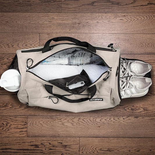 Fitgriff® Gym Bag for Men & Women with Shoe & Wet Compartment - Duffle Bag for Travel, Sports, Fitness & Workout