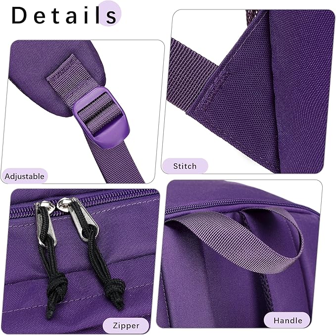 abshoo 29L Backpack for School College Bookbag Middle High School Backpacks Casual Daypack Travel Backpack (Purple)